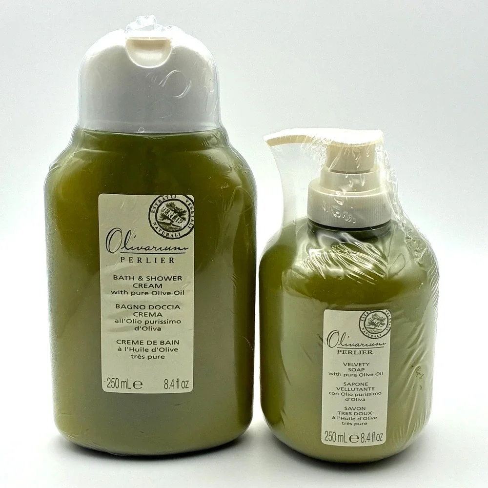 Olivarium‎ Perlier Bath Shower Cream and Velvety Soap 2 pc Set New Sealed